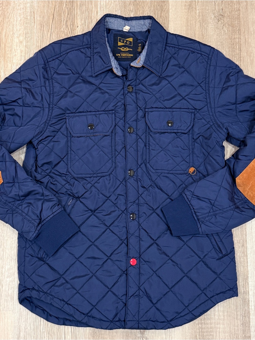CPO Provisions Men's Quilted Lightweight Shirt Jacket - Navy